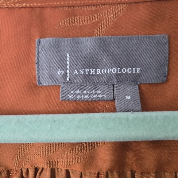 Anthropologie Women Long Sleeve Blouse Rust Size M - Picture 5 of 8